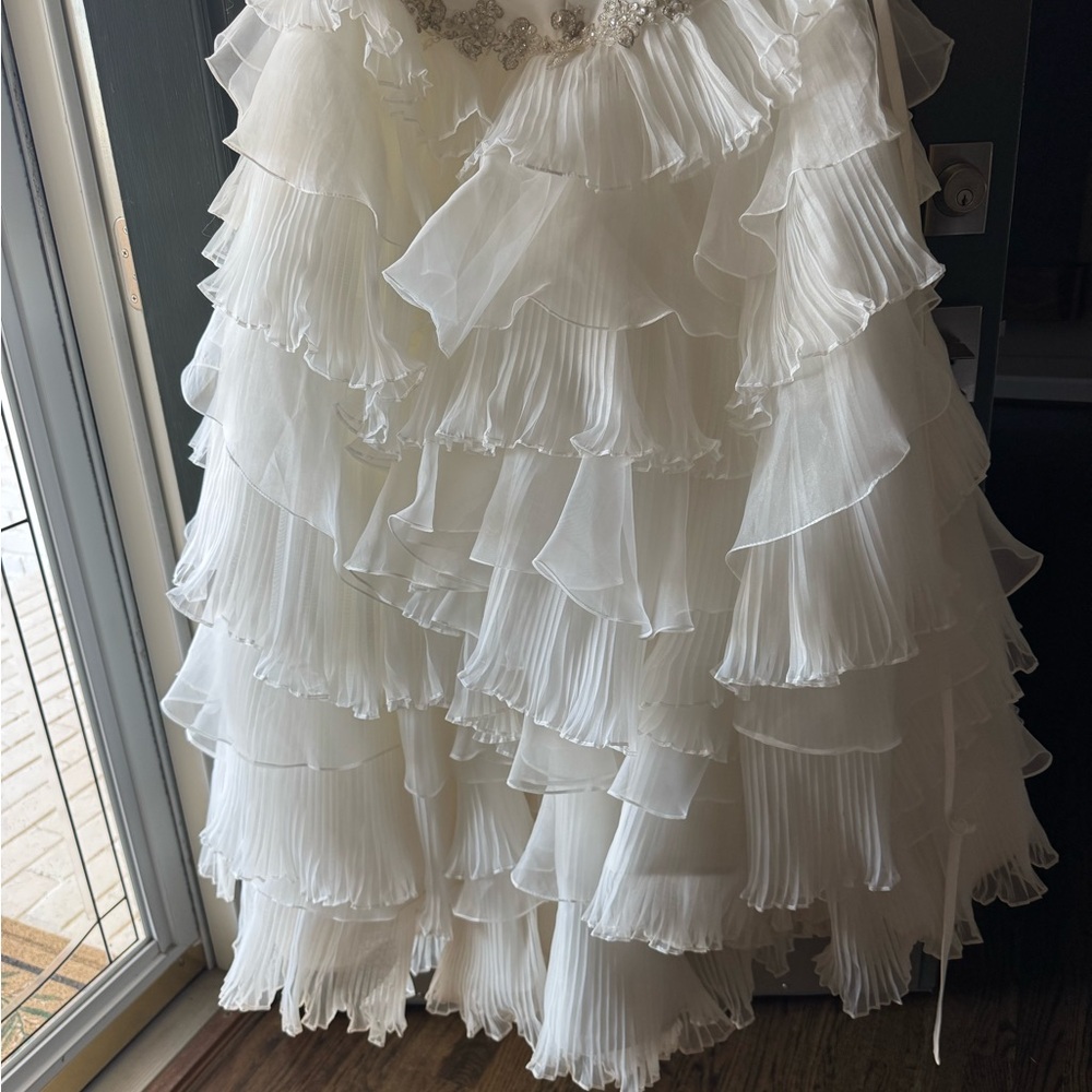 David's Bridal White Wedding Dress - Picture 4 of 4